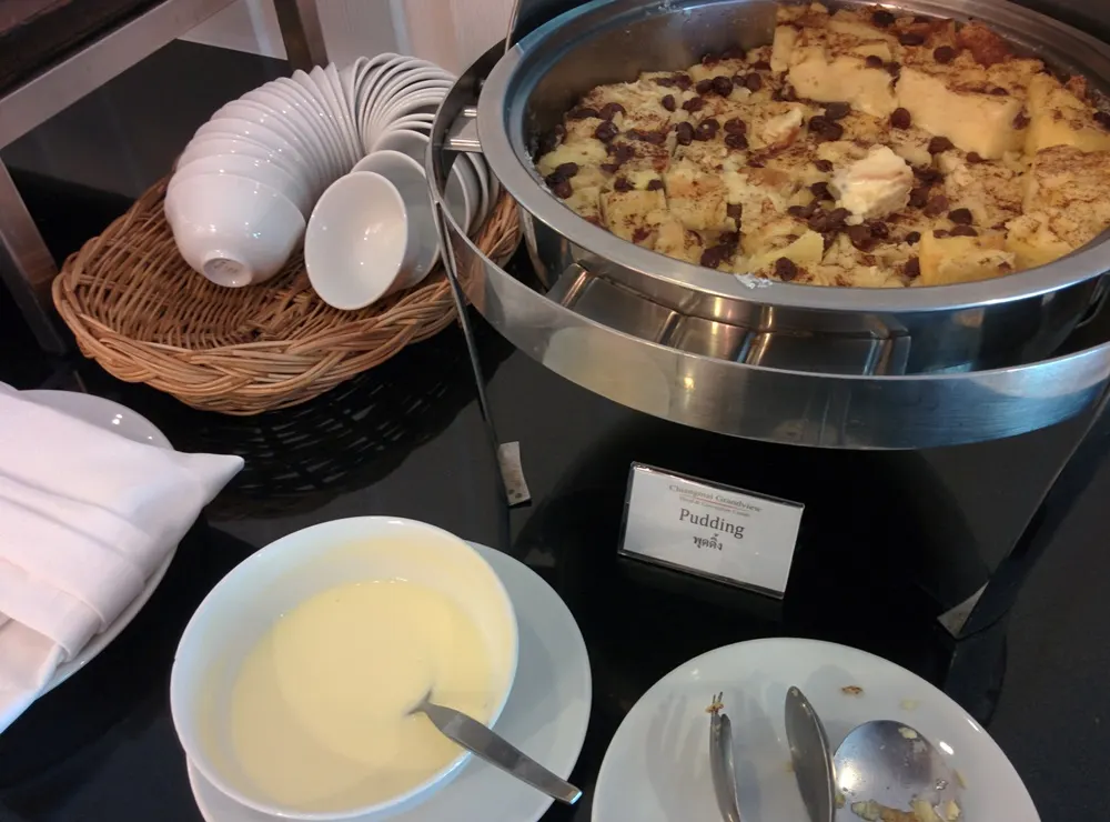 Bread, jam and toast station at the White Elephant buffet