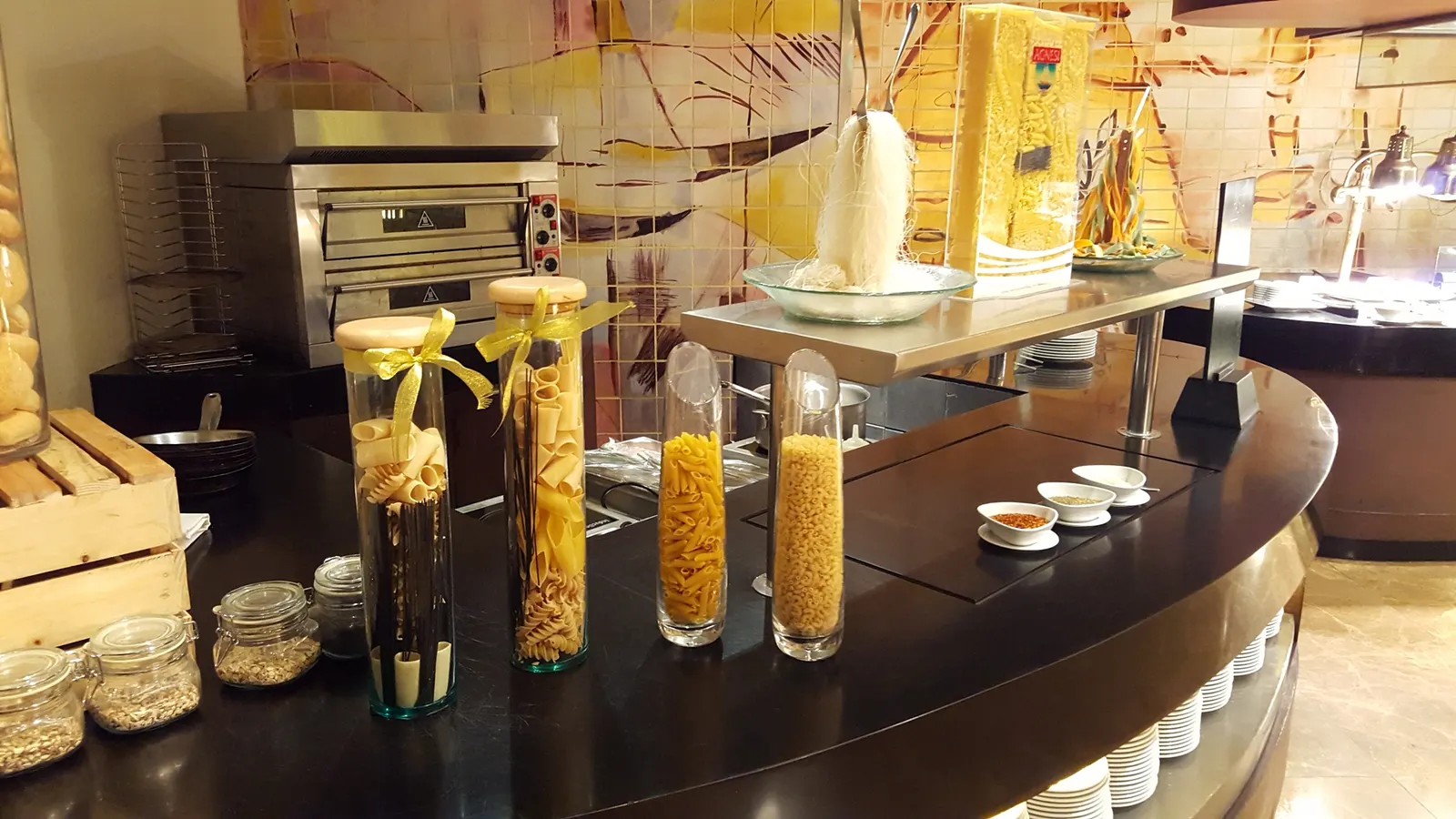 Fresh pasta station at the Marriott dinner buffet